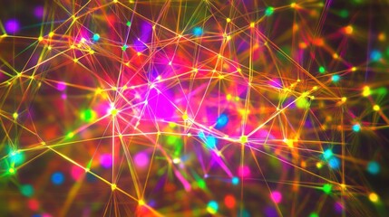 Poster - Abstract Colorful Network