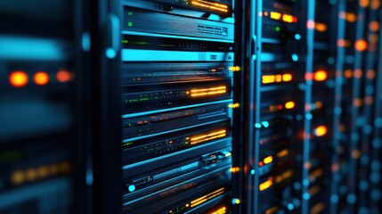 Poster - Illuminated Server Racks in a Modern Data Center