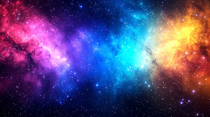 Wall Mural - Cosmic Nebula: A Vibrant Symphony of Colors in the Universe