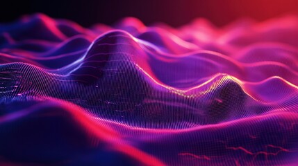 Poster - Abstract Purple and Red Wavy Texture