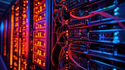 Poster - Illuminated Data Center: A Symphony of Servers and Cables