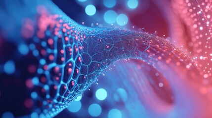 Poster - Abstract Network Connection: A Futuristic Digital Art
