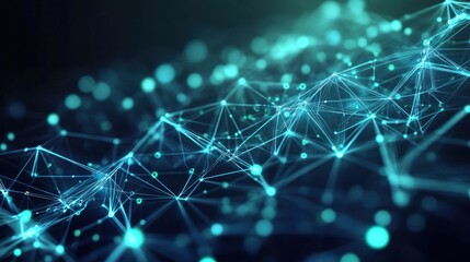 Poster - Abstract Network Connection: Digital Data Flow Visualization