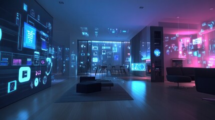 Poster - Futuristic Smart Home Interior