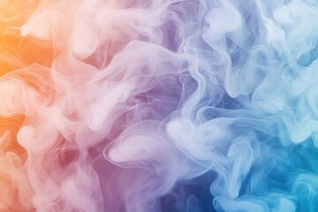Poster - colorful smokey background with a blue and orange swirl