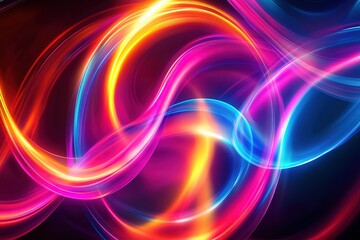 Poster - Colorful swirl of light and color