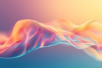 Poster - Colorful wave of light is shown in the image