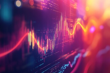 Poster - Colorful graph with red, blue, and green lines