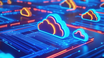 Poster - Neon Cloud Computing Network: Digital Data Infrastructure
