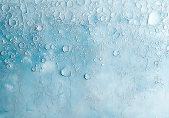 Poster - Textured Blue Background with Water Droplets Creating an Abstract Design, Ideal for Use in Modern Art, Website Backgrounds, or Fashion Advertising