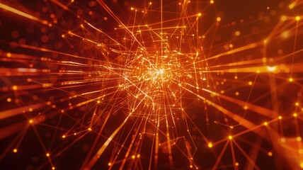 Poster - This abstract image showcases a network of converging payment connections, illustrating energy and innovation in digital communication. Bright lines and dots create a dynamic visual experience.