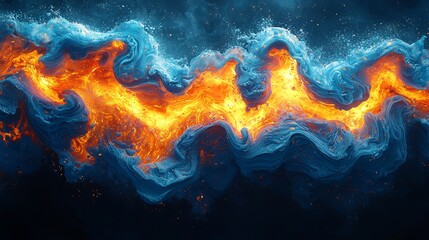 Poster - Dynamic charcoal flames dance in high-resolution textures abstract art vibrant colors digital creation