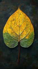 Poster - Botanical sketches of vibrant leaves nature studio high-resolution textures art environment close-up view artistic concept