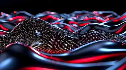 Poster - Abstract data flow visualization, intricate patterns representing information storage and movement, vibrant colors intertwining, dynamic shapes illustrating connectivity.