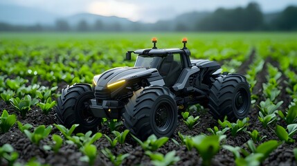 Poster - Advanced sensors enhancing crop monitoring, precision agriculture tools, optimizing yield, innovative technology in farming, sustainable practices.