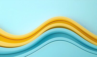 Poster - Vibrant abstract composition featuring dynamic blue and yellow diagonal patterns, evoking energy and movement in a contemporary visual experience.