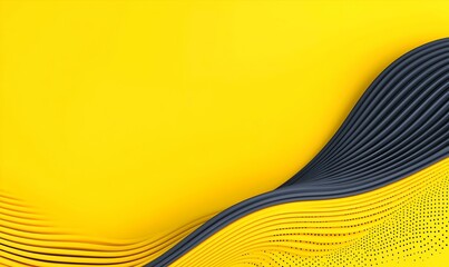 Poster - Vibrant Yellow and Blue Abstract Composition, swirling patterns create a dynamic flow, evoking energy and movement in a striking visual display.