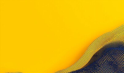 Poster - Vibrant Yellow and Blue Abstract Composition, swirling patterns create a sense of movement and energy, evoking a dynamic visual experience.