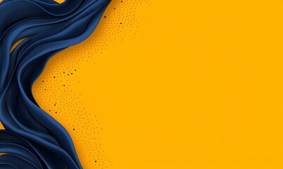 Poster - Vibrant Abstract Waves, a dynamic interplay of yellow and blue hues creating an engaging frame that evokes energy and movement.