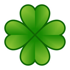 four leaf clover symbol good luck and fortune vector illustration