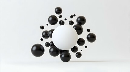 Poster - Isolated H5N1 Virus Particle, Abstract representation of a floating virus particle, showcasing intricate details and molecular structure.