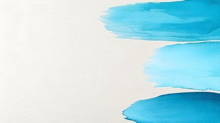 Poster - Textured beige canvas adorned with flowing blue watercolor patterns, evoking tranquility and artistic expression.
