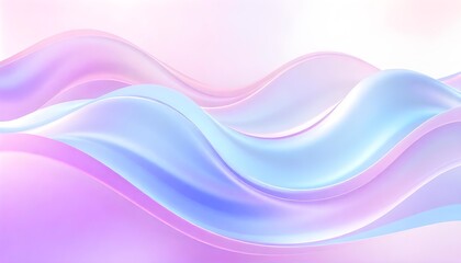 Leinwandbilder - Vibrant abstract waves flowing in bright pastel colors, enhanced by smooth gradient lights that create a dynamic, soft, and fluid atmosphere