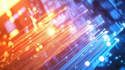 Poster - Abstract Digital Fiber Optics Network:  High-Speed Data Transmission and Connectivity