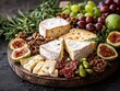 © xbzz - Gourmet cheese platter with high-resolution textures rustic setting detailed food culinary delight