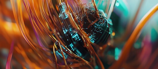 Poster - Abstract Digital Art with Intertwined Lines