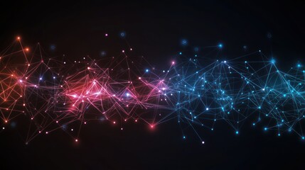 Poster - Abstract Network: Interconnected Nodes and Digital Flow