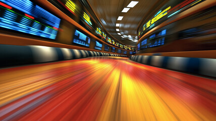 Poster - Speed and Data: A dynamic image depicting a futuristic tunnel with vibrant, fast-moving streaks of light and data screens lining the walls.