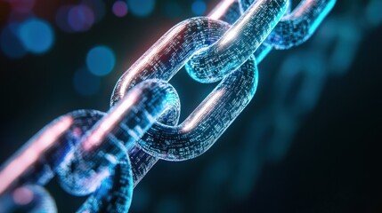 Poster - digital chain: cybersecurity, blockchain technology, data security