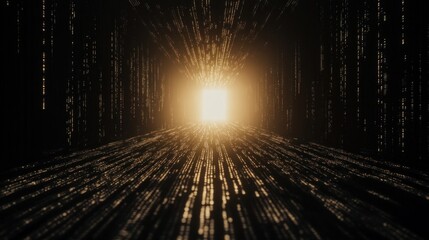 Poster - digital tunnel: a journey into the golden light of data
