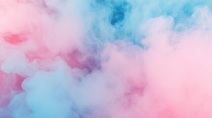 Poster - Swirling clouds of pink and blue smoke blend seamlessly, creating a captivating abstract pattern that evokes a sense of calm and creativity