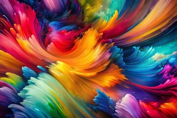 Poster - Abstract Brushstrokes Canvas Art - Long Exposure K UHD High Resolution Texture