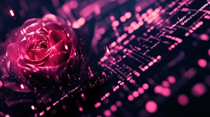 Poster - Digital Rose: A Fusion of Nature and Technology