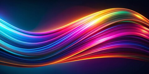 Fototapete - Abstract Gradient Lines Background: Modern Design with Copy Space