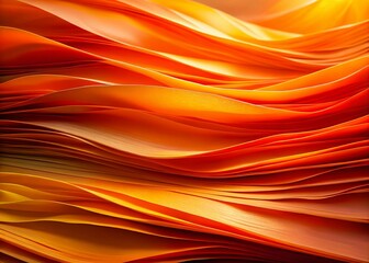 Poster - Abstract Orange Paper Layers: Long Exposure Photography Stock Photo