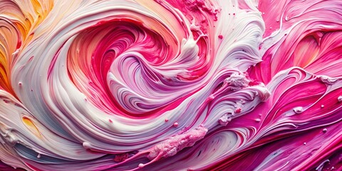 Poster - Abstract Pink and White Textured Paint Strokes - High-Resolution Stock Photo