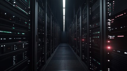 Poster - Dark Server Room:  A Glimpse into the Digital Core