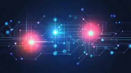 Poster - Abstract Technology Background: Digital Network Connections