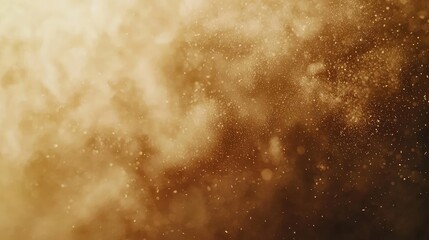 Poster - Dust pollution idea. Abstract golden texture with soft lighting creating a dreamy atmosphere.