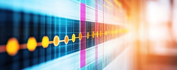Poster - Engineer project concept. A vibrant digital waveform representing advanced technological concepts.