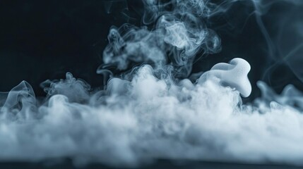 Aufkleber - Dust pollution idea. A close-up of swirling smoke, creating an abstract and mysterious ambiance.