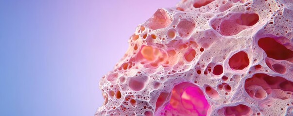 Poster - Dust pollution idea. Abstract biological structure showcasing vibrant colors and intricate patterns.