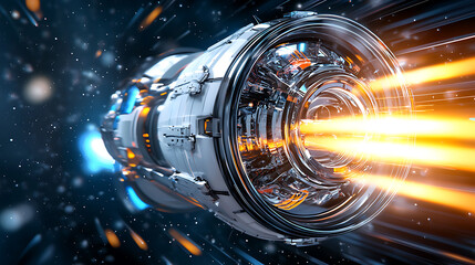Poster - Intergalactic travel event space sci-fi visuals cosmic environment futuristic viewpoint fast-paced concept