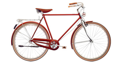 Retro bicycle on transparent background