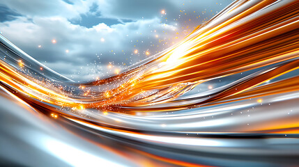 Poster - Dynamic flow of light and energy in abstract design digital art vibrant colors modern aesthetic creative vision