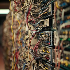 Poster - Intricate Network of Wires and Circuits in a Technology Hub During the Day